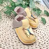 Pantofi barefoot copii, primii pasi, piele naturala, talpa flexibila, fluturas auriu_RO-16-8-20_Pebebe