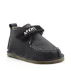 Pantofi din piele naturala pentru copii, talpa cauciuc, scai, Bubu, negru_RO-110-12-22_Pebebe