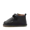 Pantofi din piele naturala pentru copii, talpa cauciuc, scai, Bubu, negru_RO-110-12-22_Pebebe