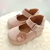 Pantofi din piele naturala, talpa flexibila, decupati, roz, Sara_RO-401-1-18_Pebebe