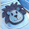 Pantofi pentru primii pasi din piele naturala, talpa flexibila, albastru, model cu leu_RO-16-19-24_Pebebe