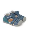 Sandale baieti, piele naturala, talpa flexibila, protectie degete, Biogateo Casual, albastru, Biomecanics_252116-A556-18_Pebebe