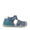 Sandale baieti, piele naturala, talpa flexibila, protectie degete, Biogateo Casual, albastru, Biomecanics_252116-A556-18_Pebebe