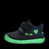 Pantofi D.D. Step baieti, piele naturala, barefoot, primii pasi, talpa fluorescenta, bleumarin, furnicute_S070-52576A-20_Pebebe