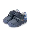 Pantofi D.D. Step baieti, piele naturala, barefoot, primii pasi, talpa fluorescenta, bleumarin, furnicute_S070-52576A-20_Pebebe