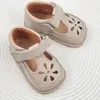 Sandale barefoot copii, piele naturala, primii pasi, talpa flexibila, bej_RO-502-3-22_Pebebe