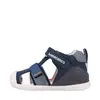 Sandale Biomecanics baieti, piele naturala, talpa flexibila, protectie degete, Biogateo Casual, bleumarin_252117-A183-18_Pebebe