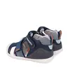 Sandale Biomecanics baieti, piele naturala, talpa flexibila, protectie degete, Biogateo Casual, bleumarin_252117-A183-18_Pebebe