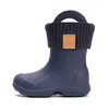 Cizme de ploaie pentru copii, bleumarin, din cauciuc cu interior textil detașabil – D.D.Step_I106-52820-30/31_Pebebe