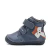 Ghete Barefoot baieti, D.D Step, piele naturala, captuseala din blana, albastru, pisica_W070-52301-20_Pebebe