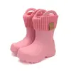 Cizme de ploaie pentru fete, roz, din cauciuc cu interior textil detașabil, brant termic – D.D.Step_I106-52697-30/31_Pebebe