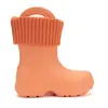 Cizme de ploaie pentru copii, portocaliu, din cauciuc cu interior textil detașabil – D.D.Step_I106-52225-30/31_Pebebe