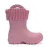 Cizme de ploaie pentru fete, roz inchis, din cauciuc cu interior textil detașabil – D.D.Step_I106-52973-30/31_Pebebe