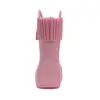 Cizme de ploaie pentru fete, roz inchis, din cauciuc cu interior textil detașabil – D.D.Step_I106-52973-30/31_Pebebe