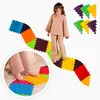 Covoras ortopedic pentru masaj Puzzle "Mix" 6 elemente + 6 triunghiuri_2000000127316_Pebebe