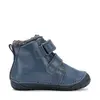 Ghete Barefoot baieti, D.D Step, piele naturala, captuseala din blana, albastru, pisica_W070-52301-20_Pebebe