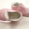 Ghete barefoot copii, din piele naturala cu scai, captuseala textila si talpa din cauciuc, roz_RO-17-15-23_Pebebe
