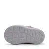 Pantofi D.D. Step fete, piele naturala, primii pasi, talpa felxibila, roz inchis cu flori argintii_S066-52842B-23_Pebebe
