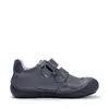 Pantofi din piele naturala pentru copii, barefoot, talpa flexibila, bleumarin, calut, D.D.Step_S063-52564AM-25_Pebebe