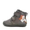 Ghete Barefoot baieti, D.D Step, piele naturala, captuseala din blana, khaki, pisica_W070-52301B-25_Pebebe