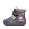 Ghete inalte din piele naturala pentru fete, D.D.Step, imblanite, gri inchis, pasare in colivie_W071-52381B-24_Pebebe