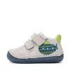 Pantofi Barefoot D.D. Step baieti, piele naturala, primii pasi, gri deschis, design submarin_S070-61420A-24_Pebebe