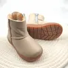 Cizme din piele pentru copii, primii pasi, talpa flexibila, imblanite, bej_RO-700-1-23_Pebebe
