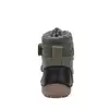 Ghete barefooot D.D Step baieti, piele naturala, talpa felxibilă, khaki cu negru_W063-52804M-25_Pebebe