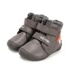 Ghete Barefoot baieti, D.D Step, piele naturala, captuseala din blana, khaki, pisica_W070-52301B-25_Pebebe