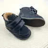 Ghete copii Barefoot, primii pasi, piele naturala, captuseala din blana, talpa felxibila, bleumarin, Stuy_RO-115-1-17_Pebebe