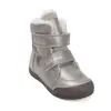 Ghete îmblănite D.D Step fete, înalte, piele naturală, talpă felxibilă, argintiu sidef_W068-52320AM-30_Pebebe