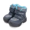 Ghete impermeabile D.D Step, captuseala din blana, Aqua-Tex, bleumarin cu print bleu_P081-52299A-27_Pebebe
