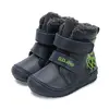 Ghete inalte din piele naturala pentru baieti, D.D.Step, imblanite, bleumarin, desen cos baschet_W071-52577B-20_Pebebe