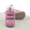 Ghete copii, barefoot, primii pasi, piele naturala, captuseala din blanita, talpa felxibila, roz_RO-22-19-21_Pebebe