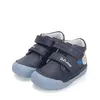 Pantofi D.D. Step baieți, piele naturală, primii pași, talpa felxibilă, Bleumarin, design Baseball_S066-61414-21_Pebebe