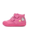 Pantofi D.D. Step fete, piele naturala, primii pași, talpa felxibilă, fuchsia, design cu inimoare_S066-61412-20_Pebebe