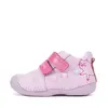 Pantofi D.D. Step fete, primii pasi, piele naturala, talpa flexibila, roz cu pisică_S015-61267-20_Pebebe