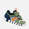Pantofi Geox băieți, piele naturala, brant antibacterian, Geox Respira, Iupidoo, olive si bleumarin_B3555D-02214-CD3F4-20_Pebebe
