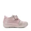 Pantofi D.D Step Fete, piele naturală, captuseală din piele, talpă flexibilă, roz sidef, cu pisicuța_S082-61703F-20_Pebebe