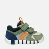 Pantofi Geox băieți, piele naturala, brant antibacterian, Geox Respira, Iupidoo, olive si bleumarin_B3555D-02214-CD3F4-20_Pebebe