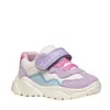 Pantofi Geox fete, piele naturala,  brant antibacterian, Geox Respira, Ciufciuf, alb, lila_B455QB-0FU22-C1022-20_Pebebe