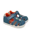 Sandale Barefoot Biomecanics Wider, Piele Naturală, Protecție Vârf - Albastru cu Pisică și Balon_262167-A556-20_Pebebe