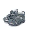 Sandale D.D. Step băieți, piele naturală, bleumarin cu imprimeu barcuta_G064-61383B-24_Pebebe