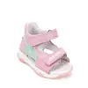 Sandale D.D. Step fete, piele naturală, LED, roz, design cu chitara,_G064-61965A-24_Pebebe