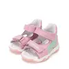 Sandale D.D. Step fete, piele naturală, LED, roz, design cu chitara,_G064-61965A-24_Pebebe