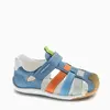 Sandale Barefoot baieti, Pablosky, albastru bareta portocalie, Nobuck-Tech, inchidere cu scai_069844-21_Pebebe