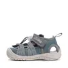 Sandale D.D Step băieți cu uscare rapidă, material textil, gri cu imprimeu_G065-61161BM-30_Pebebe