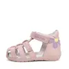 Sandale fete cu barete si ajustare cu 2 scaiuri, piele naturala, talpa flexibila, roz lila, D.D.Step_G111-61400AM-30_Pebebe