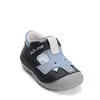 Pantofi baieti, piele naturala, decupati, primii pași, bleumarin cu elefant, D.D. Step_H015-61484-19_Pebebe
