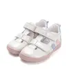 Pantofi D.D.Step copii, barefoot, piele naturala, decupati, primii pași, alb sidef_H077-61288F-24_Pebebe